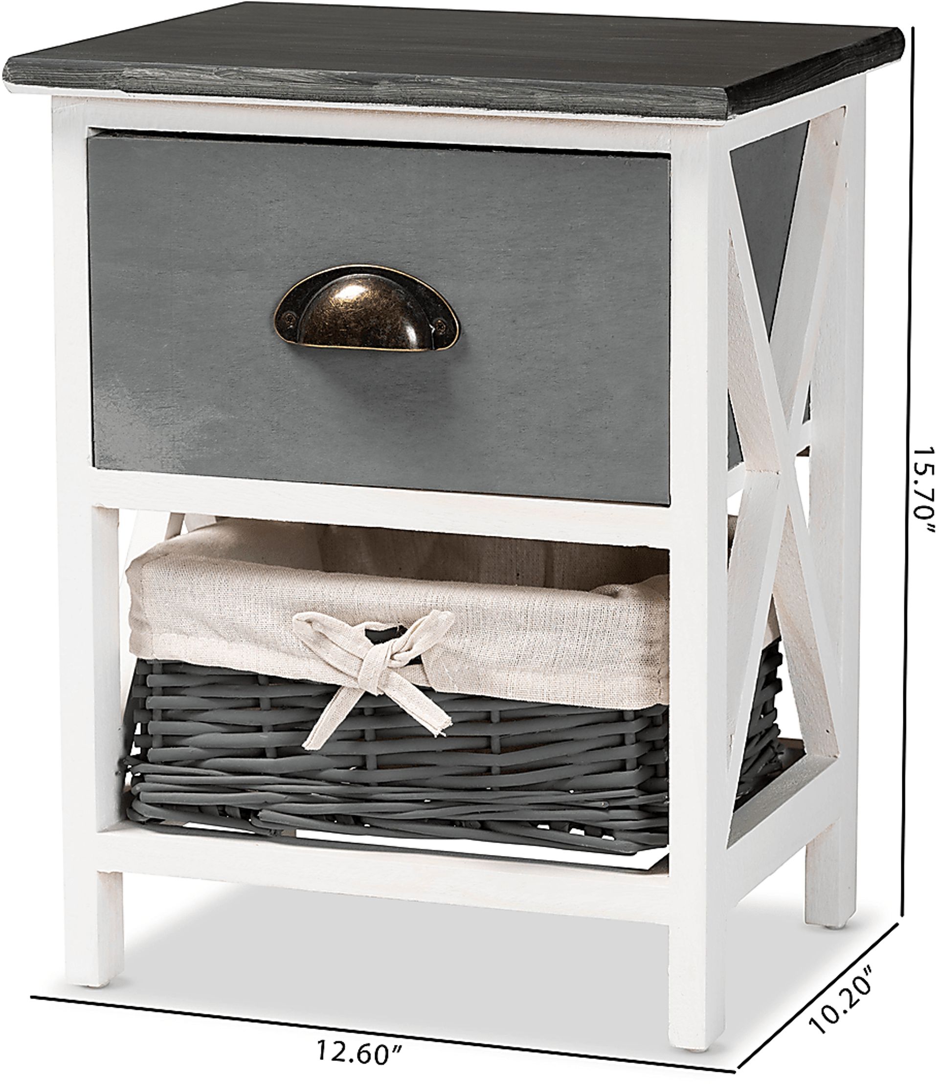 Escallonia White 1 Drawer Storage Unit - Image 9