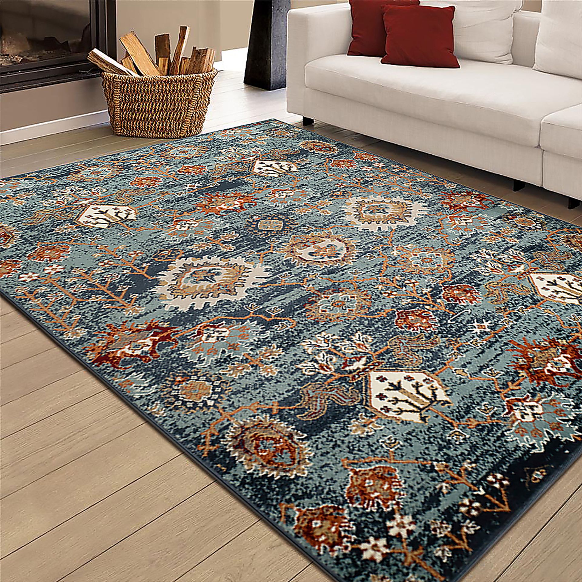 Escester Blue/Teal 7'7 x 9'9 Rug - Image 2