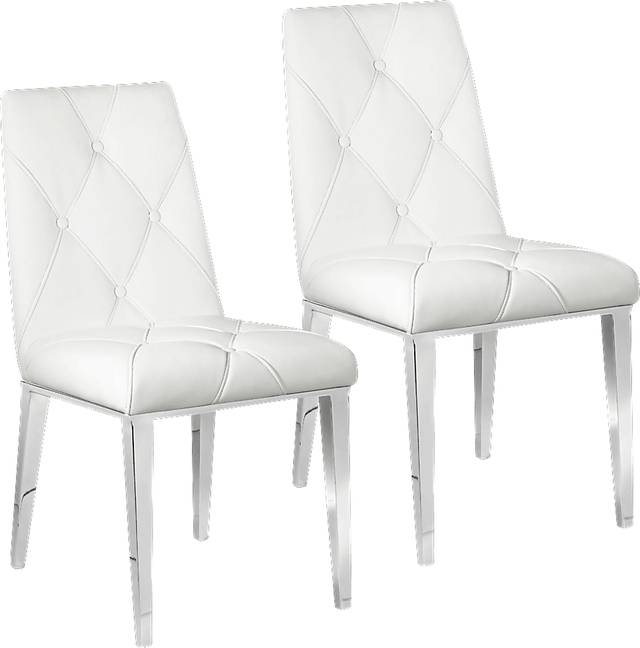 Escolta White Side Chair, Set of 2 - Thumbnail - Image 1