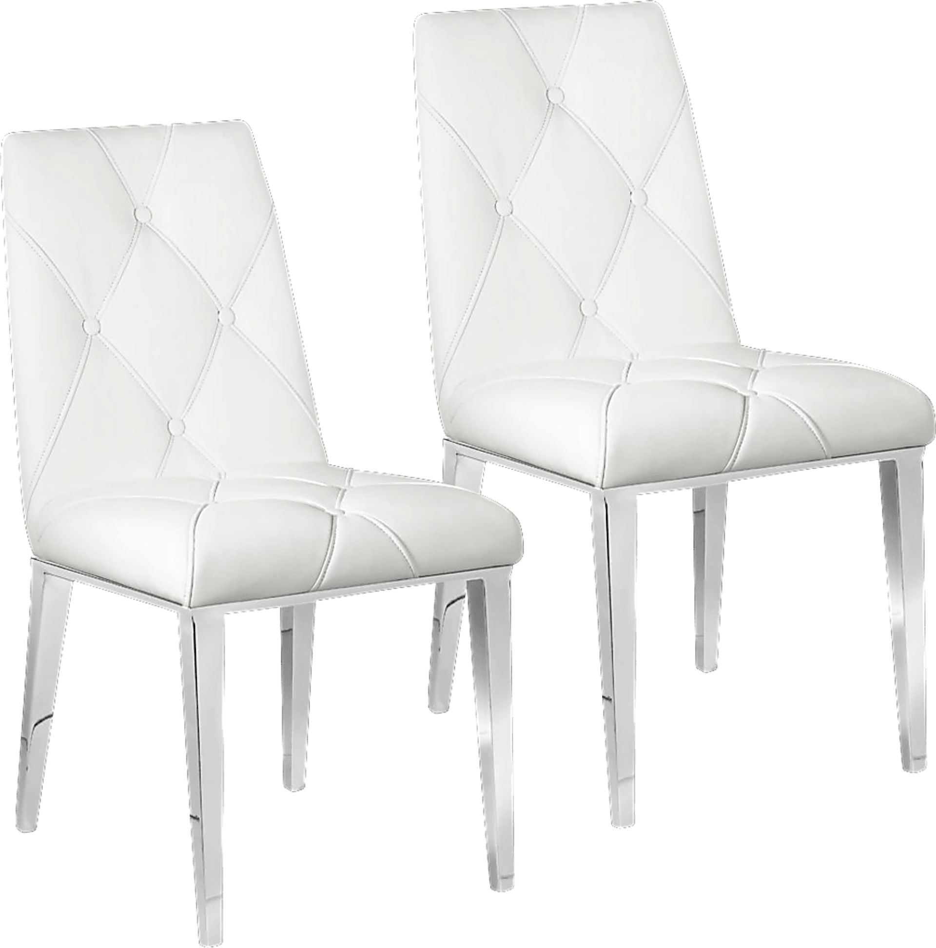 Escolta White Side Chair, Set of 2 - Image 1