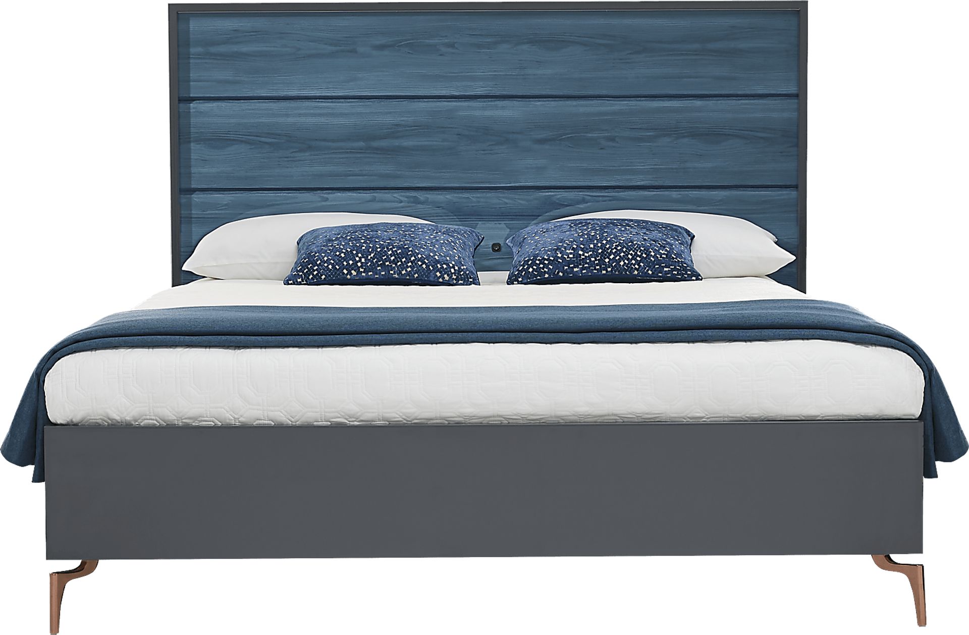 Esmedira Blue 5 Pc Queen Panel Bedroom - Image 4