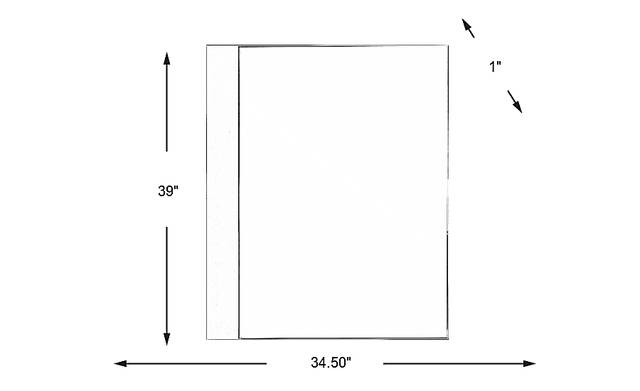Dimension Image. Please refer to the Dimension Tab on this page for dimension details.