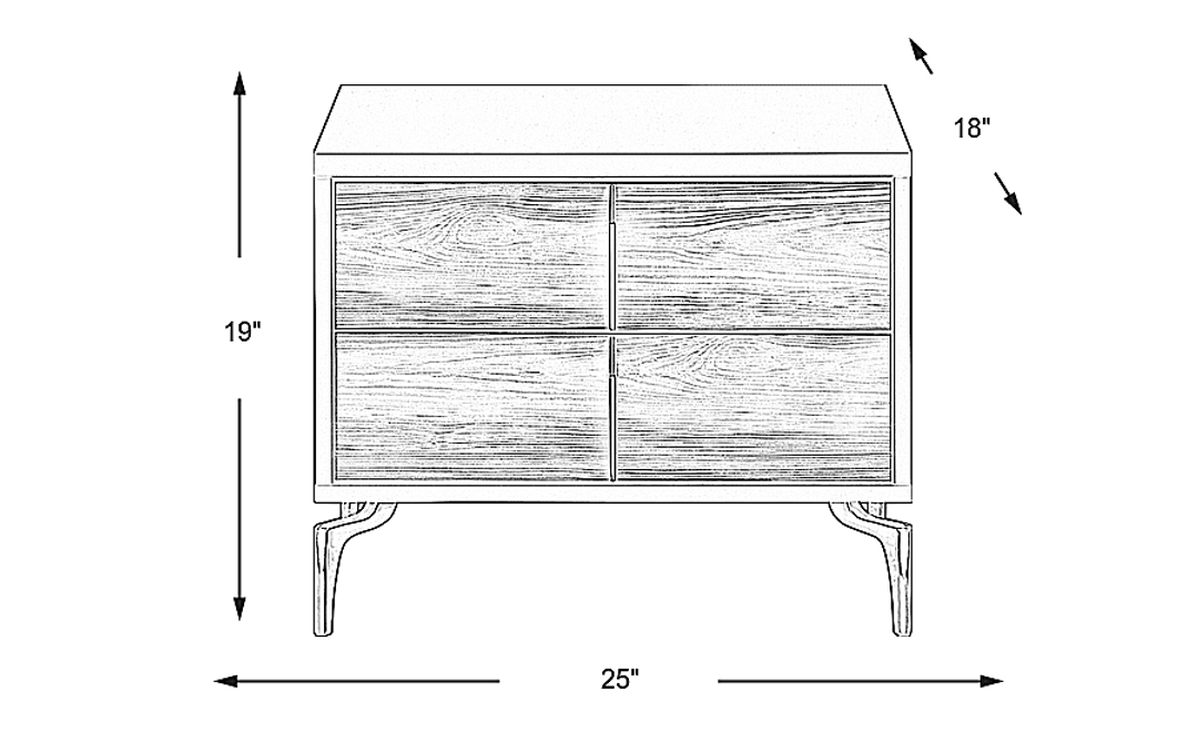 Esmedira Blue Nightstand