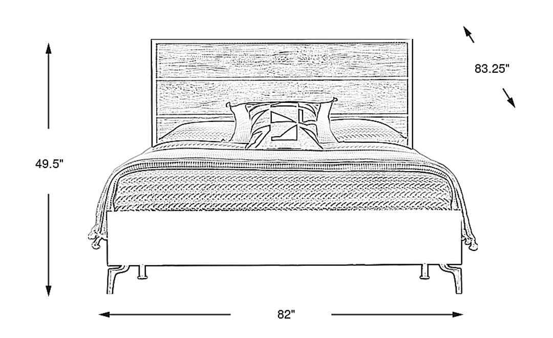 Esmedira Brown 3 Pc King Panel Bed