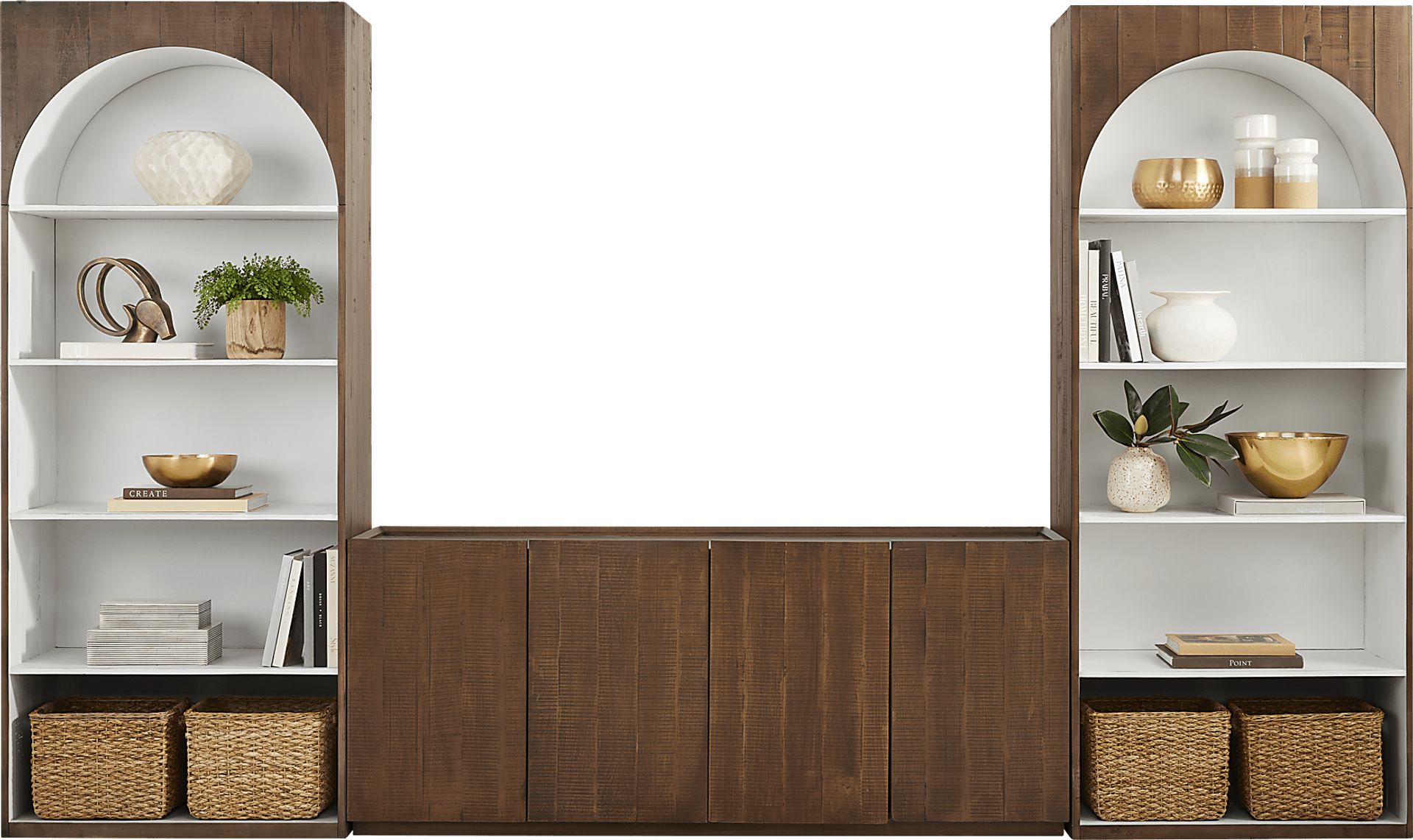 Esmerelda Brown 3 Pc Wall Unit - Image 2