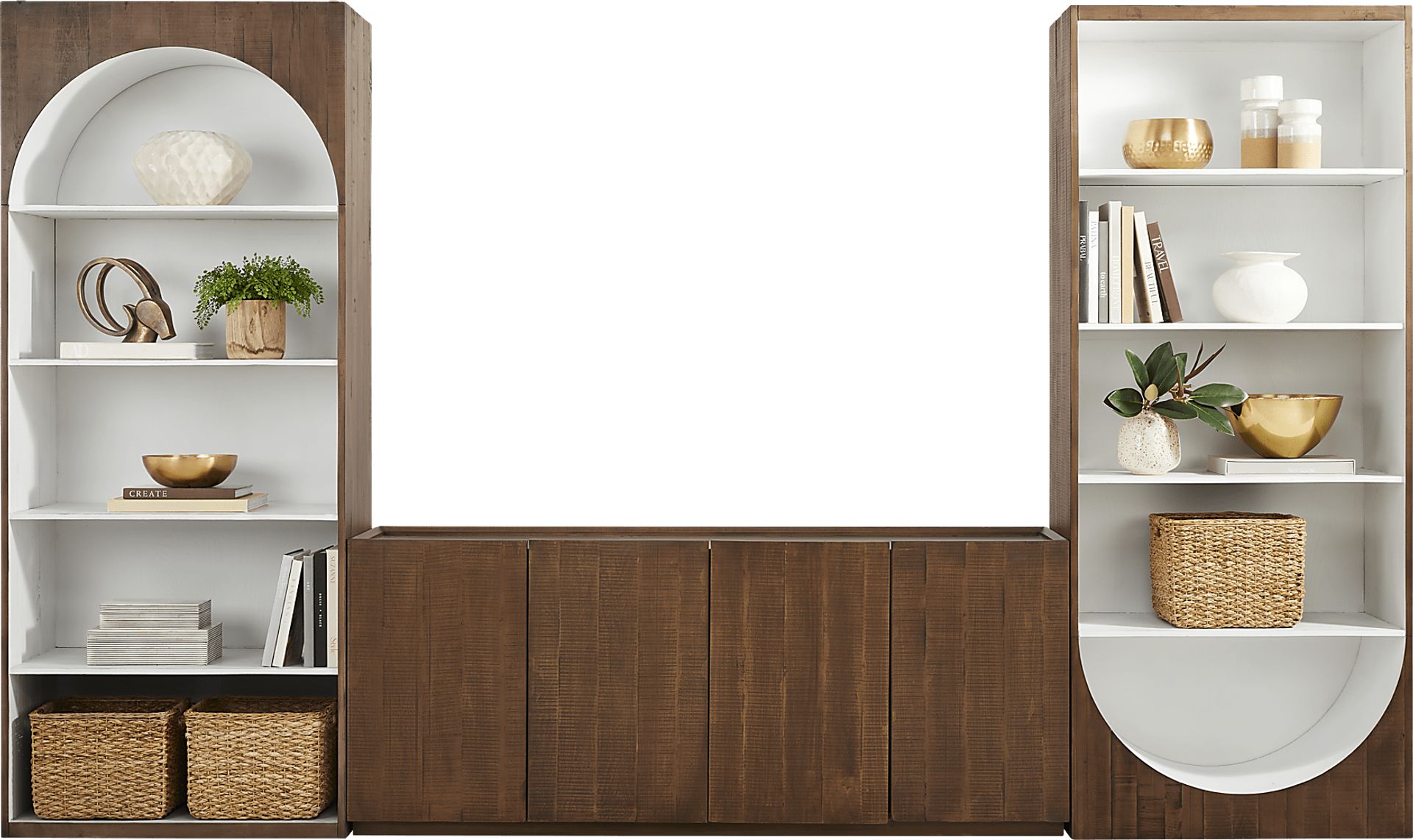 Esmerelda Brown 3 Pc Wall Unit - Image 4