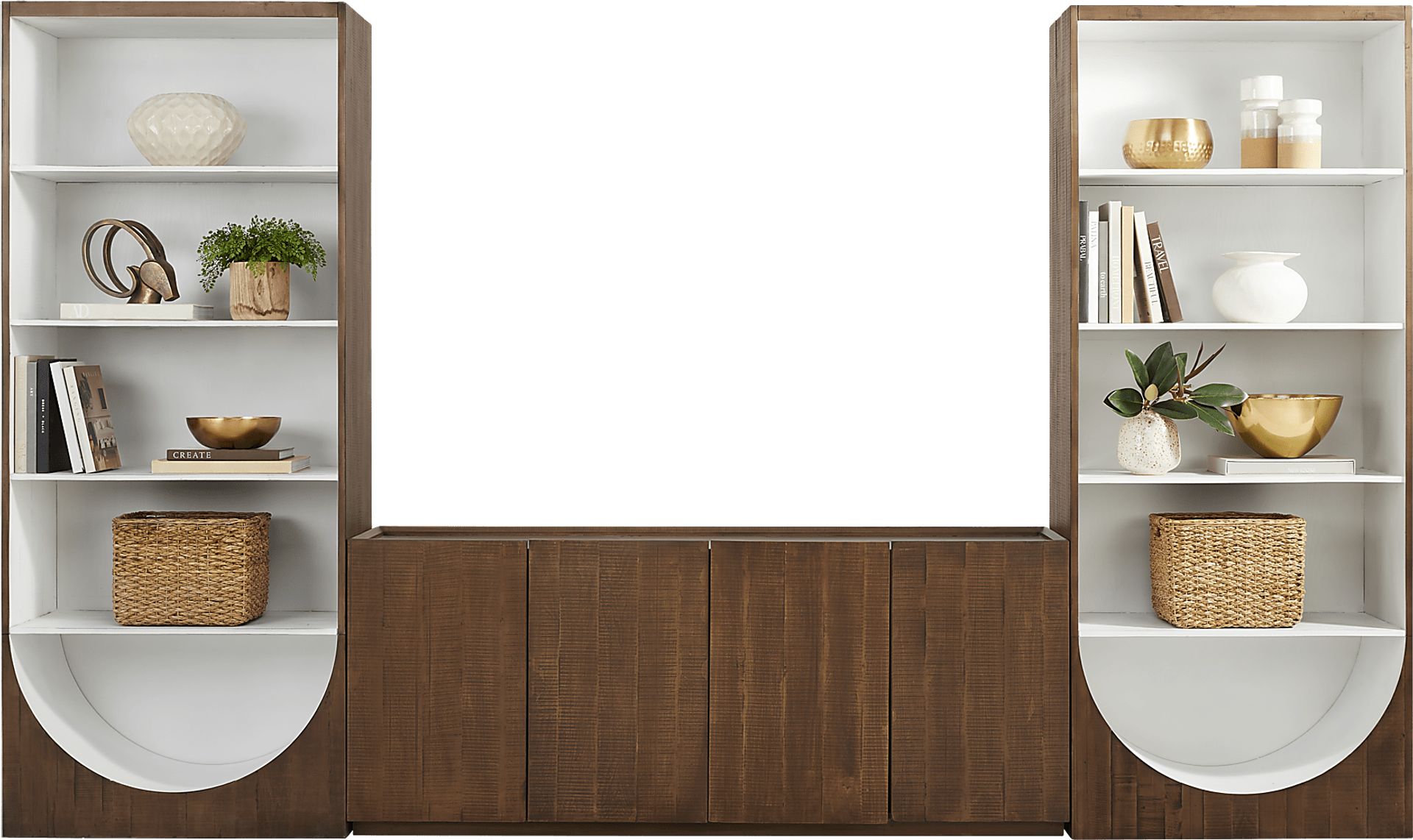 Esmerelda Brown 3 Pc Wall Unit - Image 6