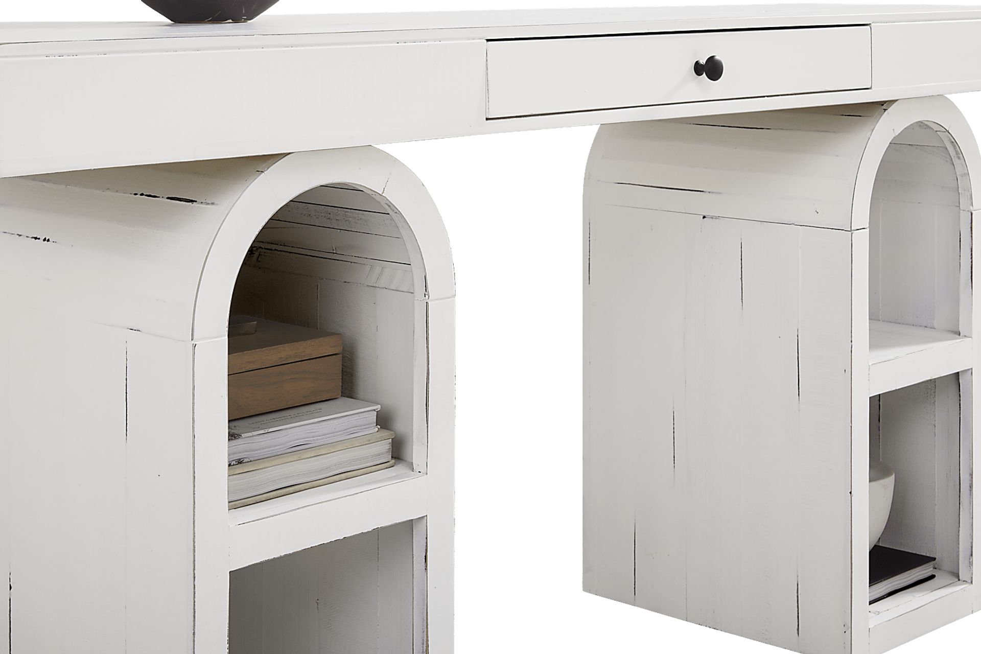 Esmerelda White Arch Writing Desk - Image 3