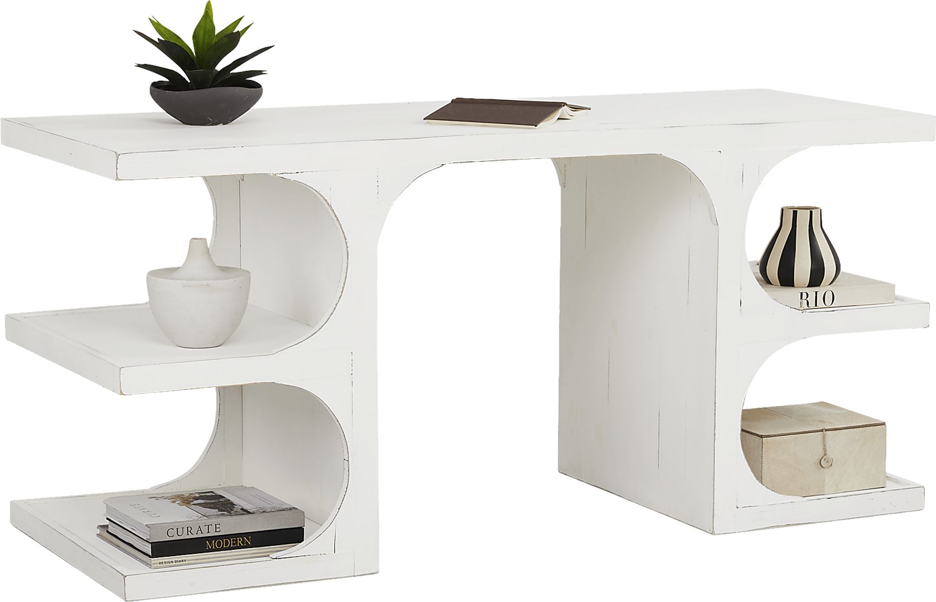 Esmerelda White Writing Desk - Image 2