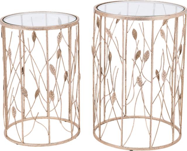 Esmond Gold Nesting Tables, Set of 2 - Thumbnail - Image 1