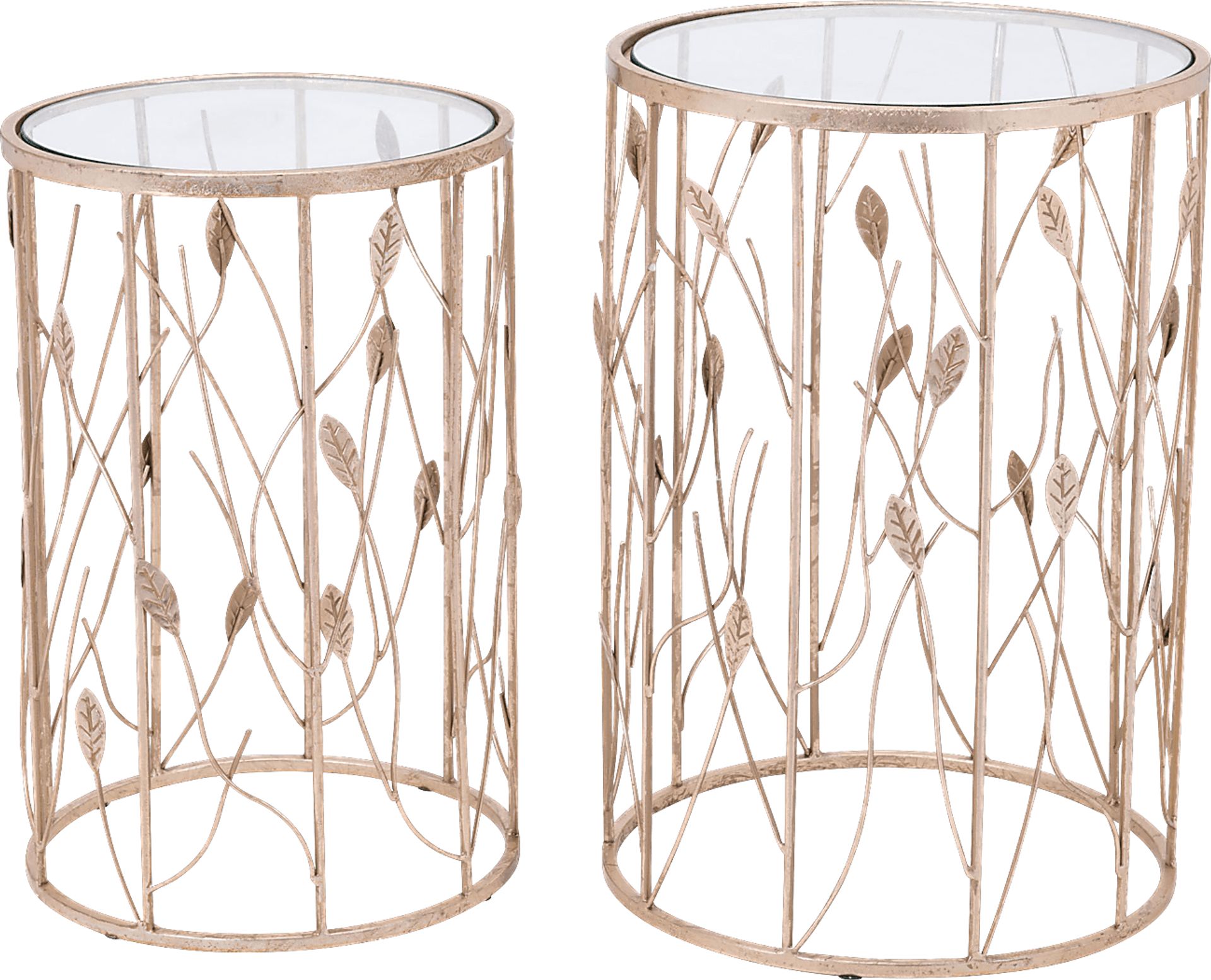 Esmond Gold Nesting Tables, Set of 2 - Image 1