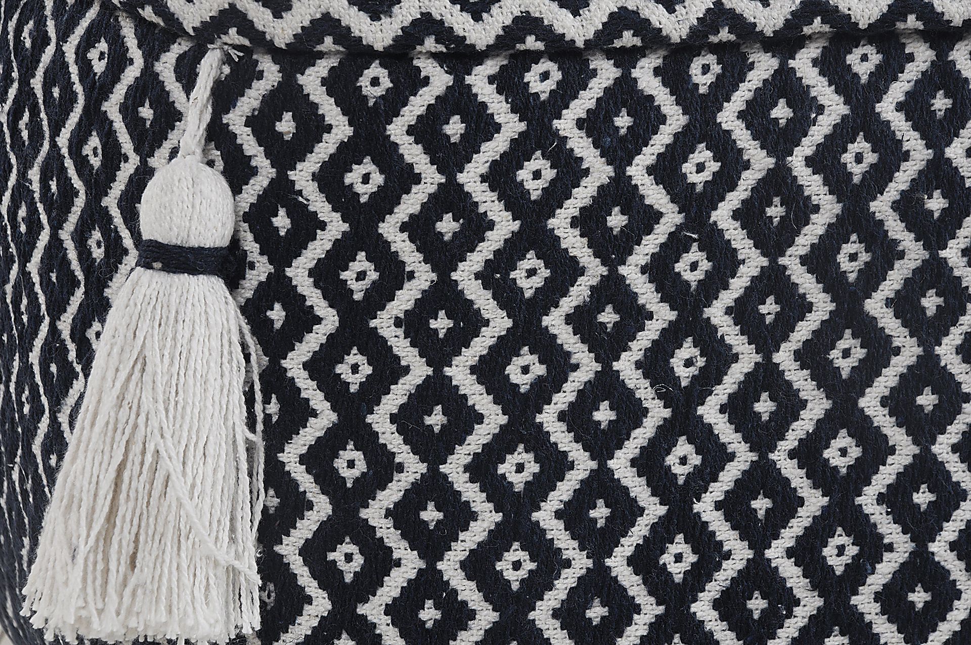 Esrinna Navy/Ivory Pouf - Image 7