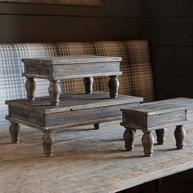 Essenprise Brown Table Top Riser, Set of 3 - Thumbnail - Image 2