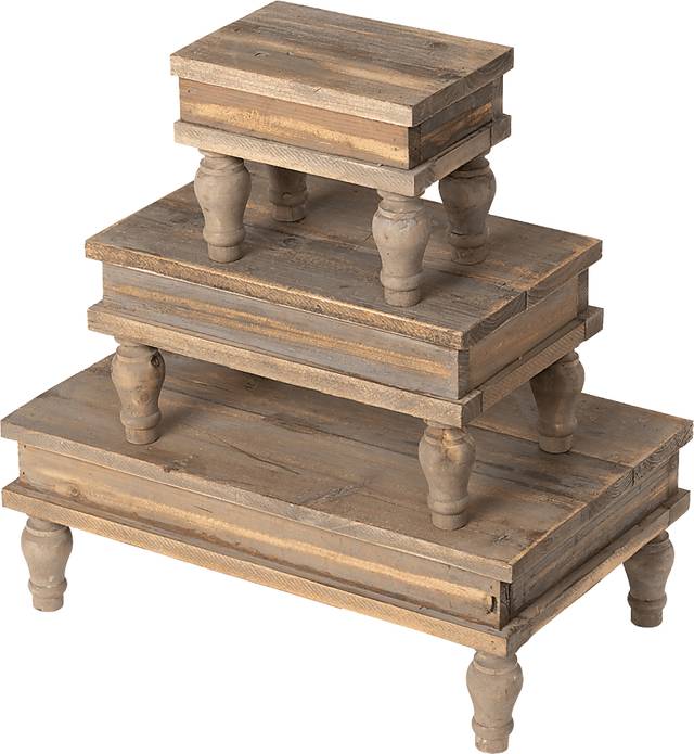 Essenprise Brown Table Top Riser, Set of 3 - Thumbnail - Image 3