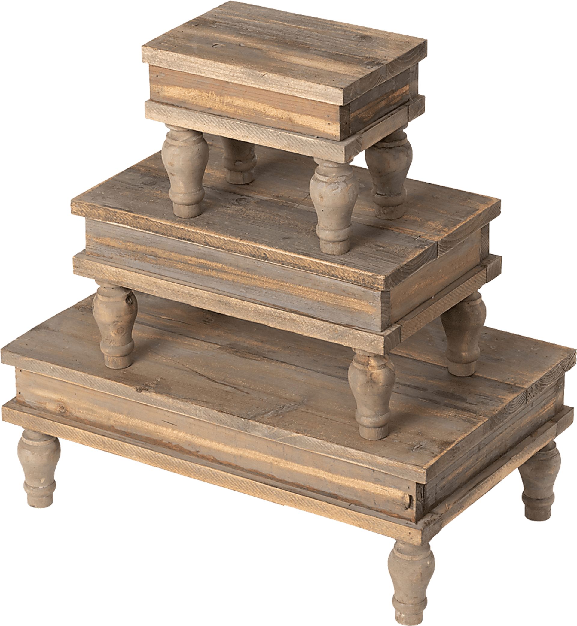 Essenprise Brown Table Top Riser, Set of 3 - Image 3