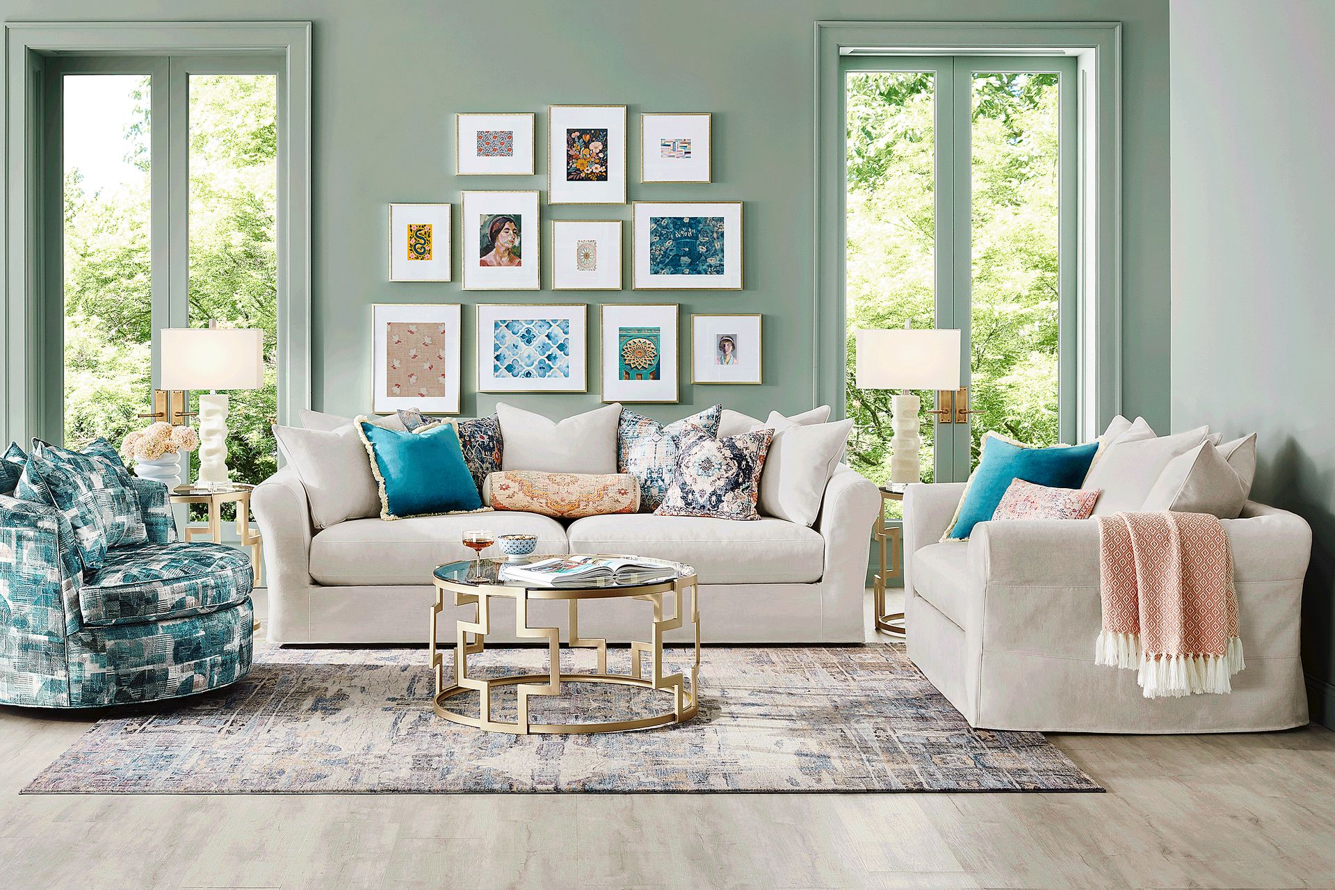Essex Lane Ivory Slipcover Sofa - Image 2