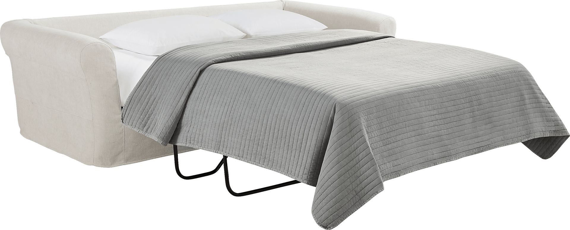 Essex Lane Ivory Apartment Gel Foam Sleeper Sofa - Image 2