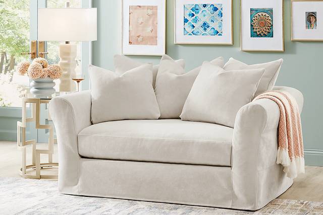 Essex Lane Ivory Slipcover Chair - Thumbnail - Image 4