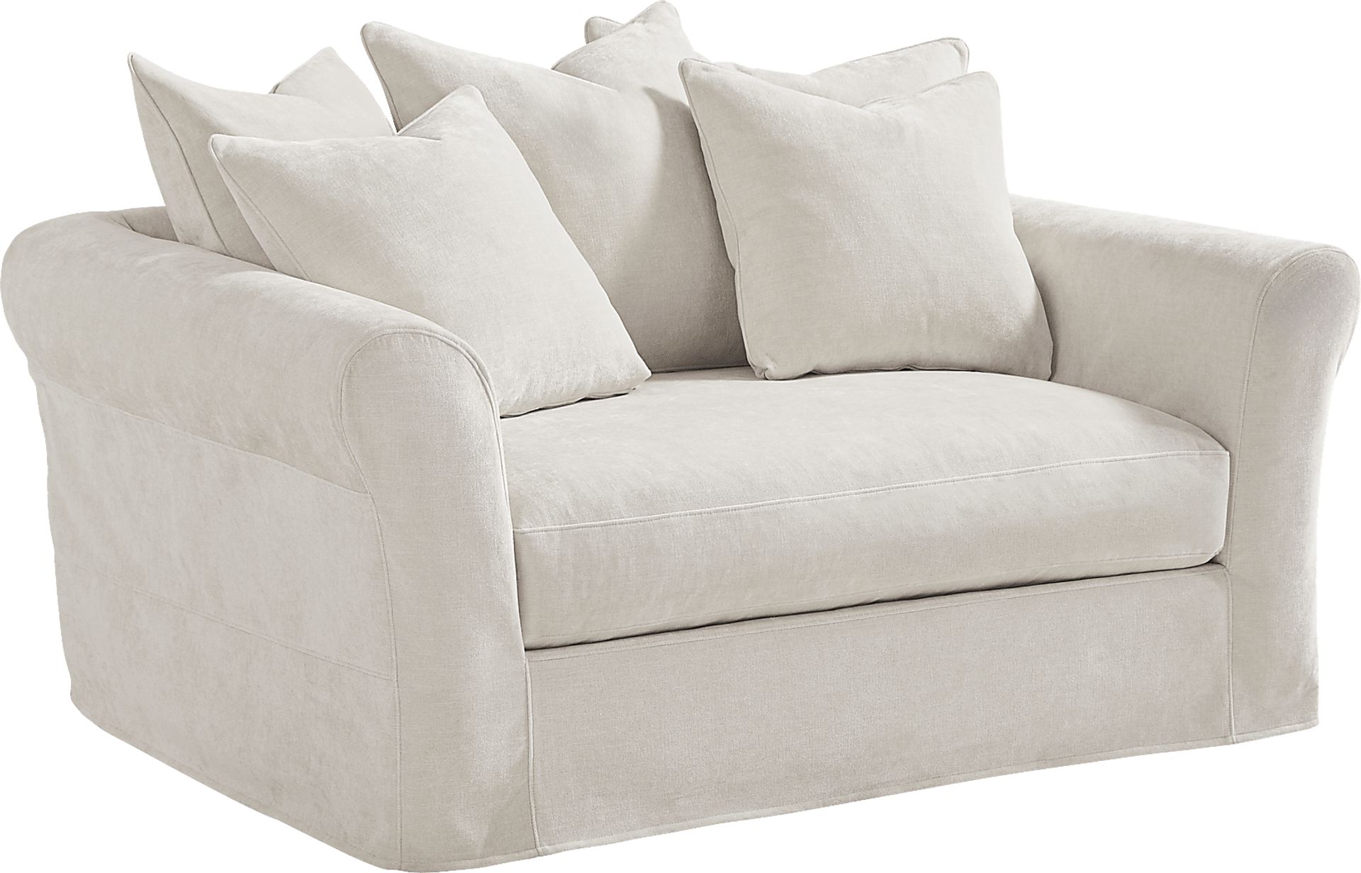 Essex Lane Ivory Slipcover Chair - Image 1