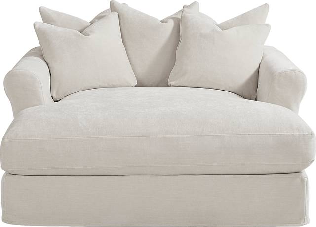 Essex Lane Ivory Slipcover Chaise - Thumbnail - Image 2