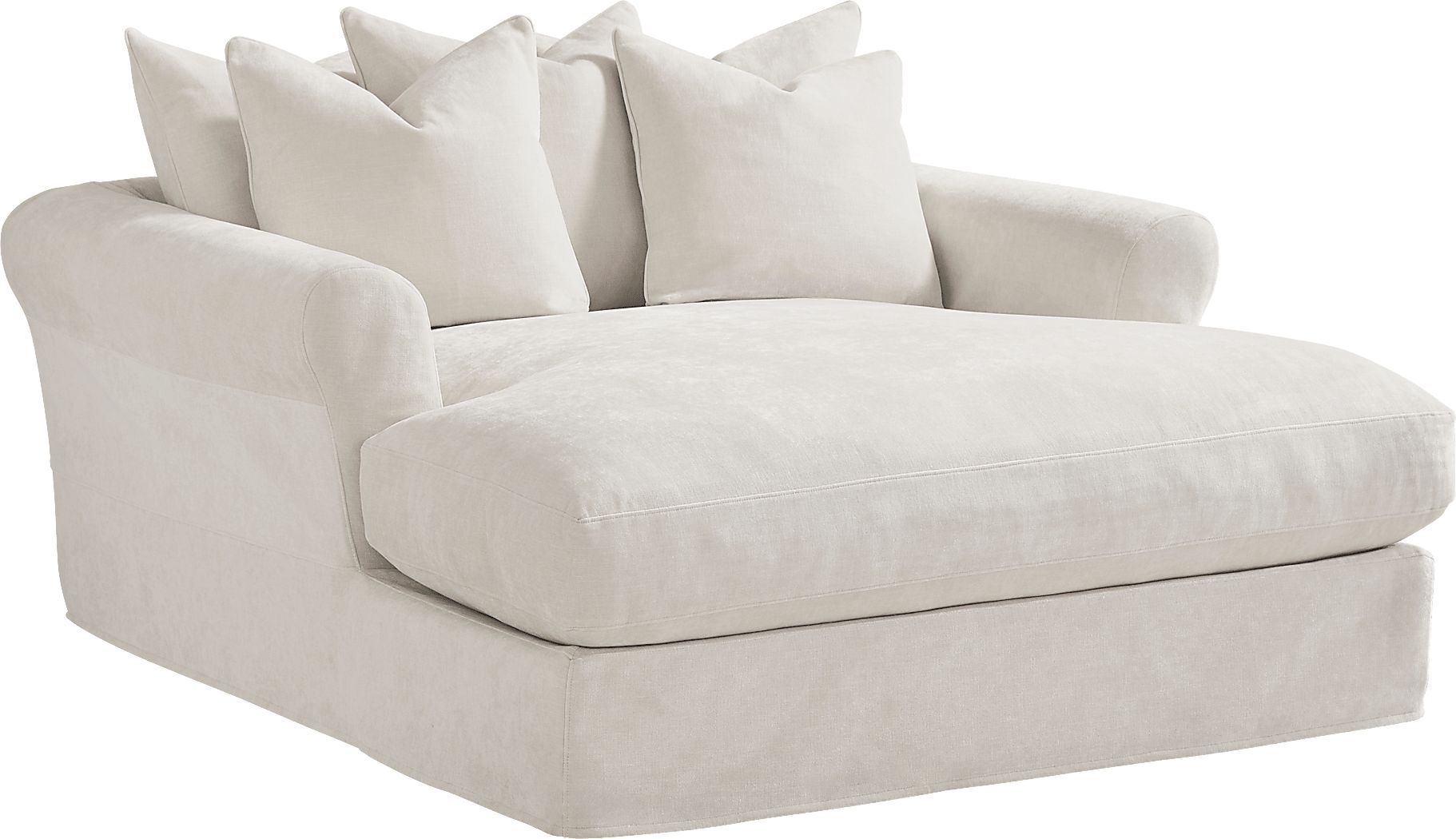 Essex Lane Ivory Slipcover Chaise