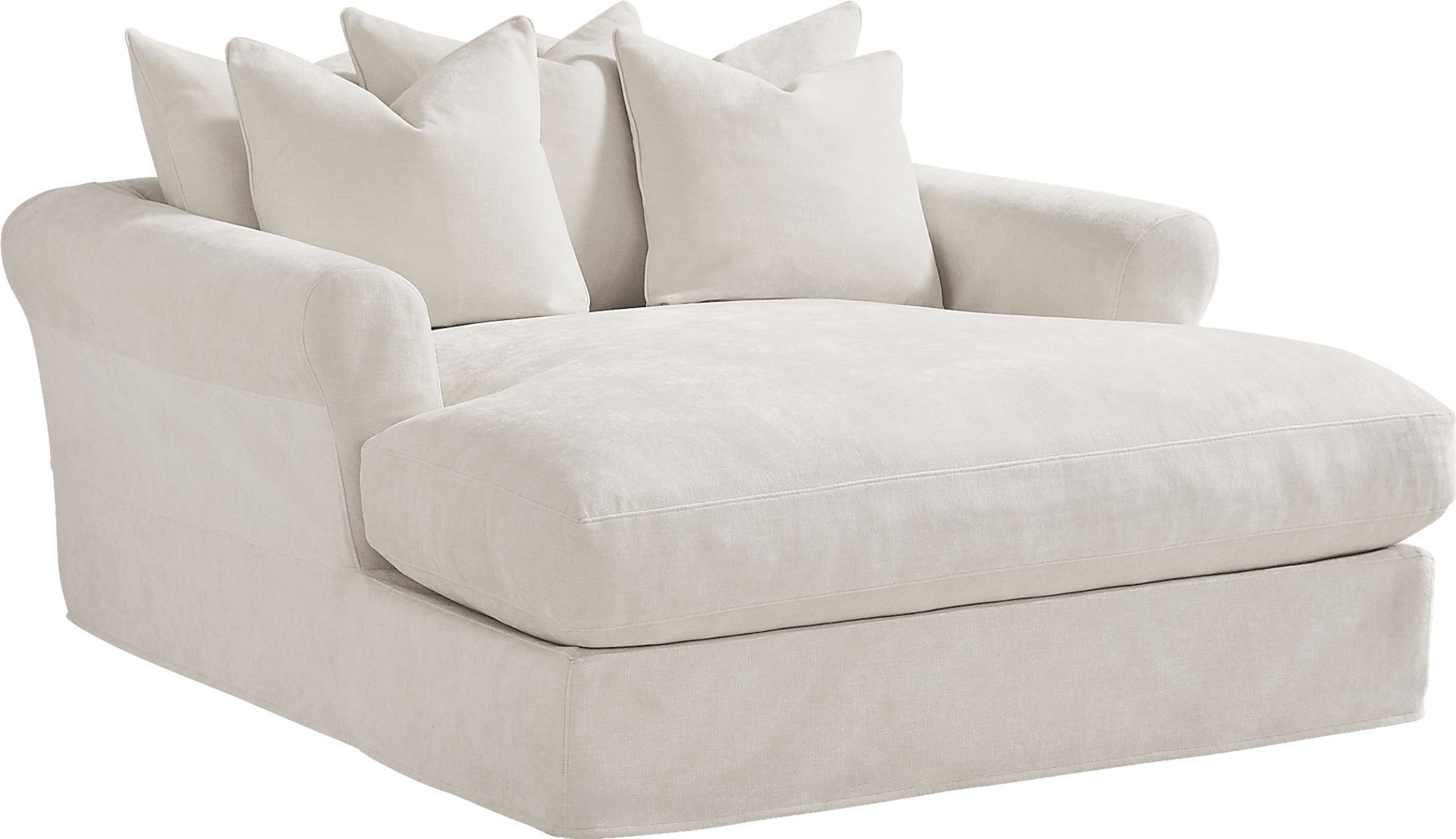 Essex Lane Ivory Slipcover Chaise - Image 1