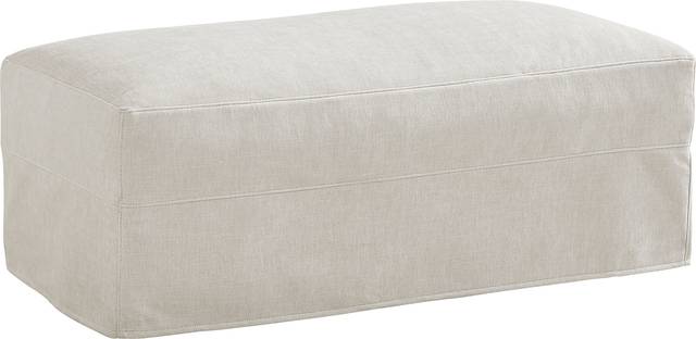 Essex Lane Ivory Ottoman - Thumbnail - Image 1