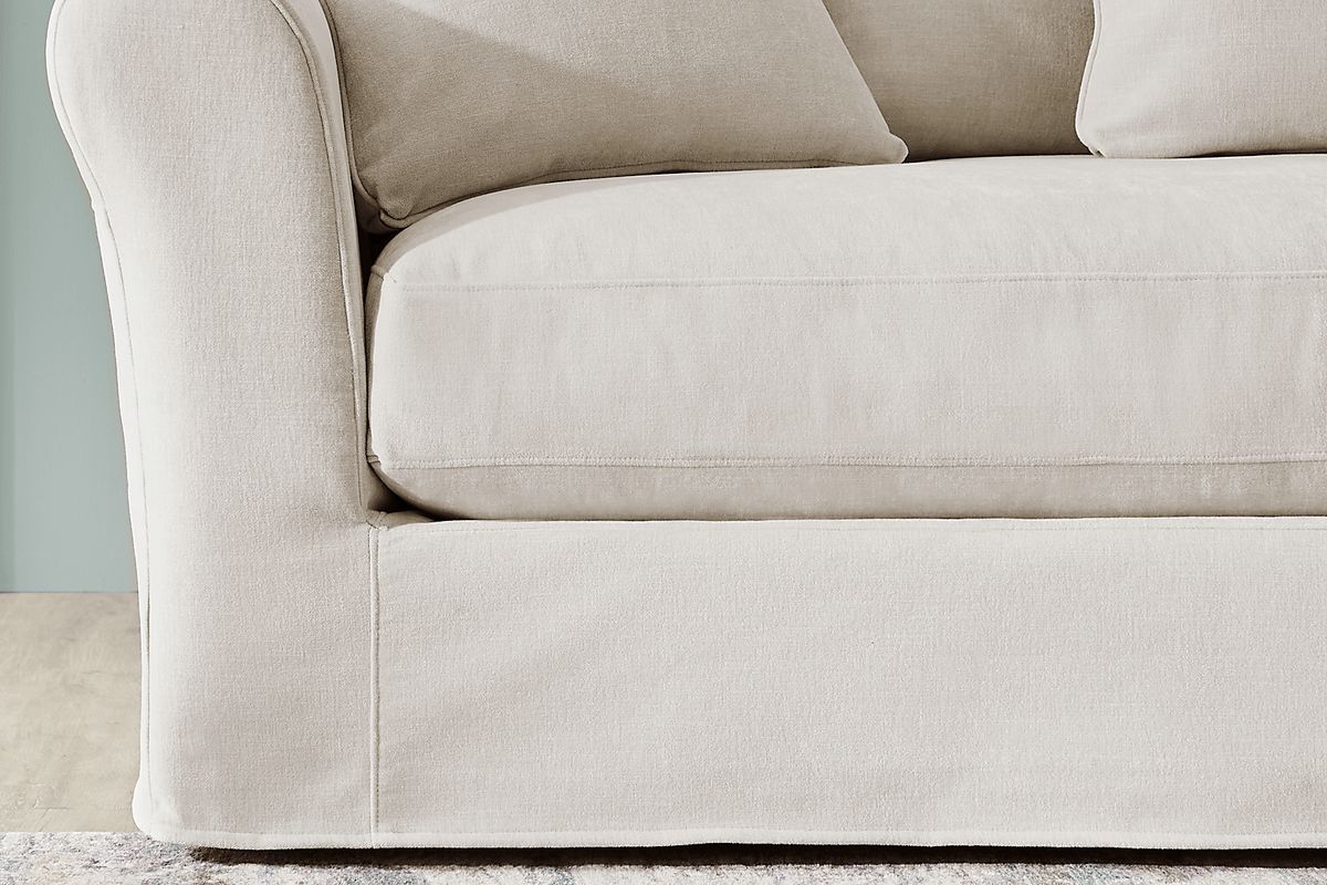 Cindy Crawford Essex Lane Ivory Beige Chenille Fabric Premium