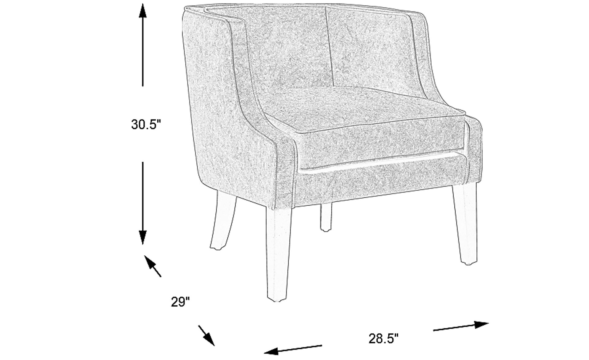Dimension Image. Please refer to the Dimension Tab on this page for dimension details.