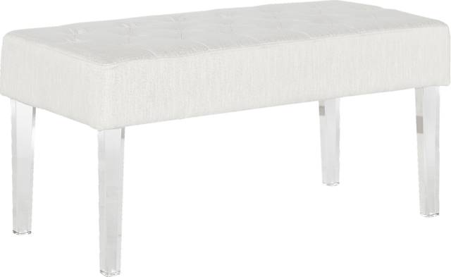 Essner White Accent Bench - Thumbnail - Image 1
