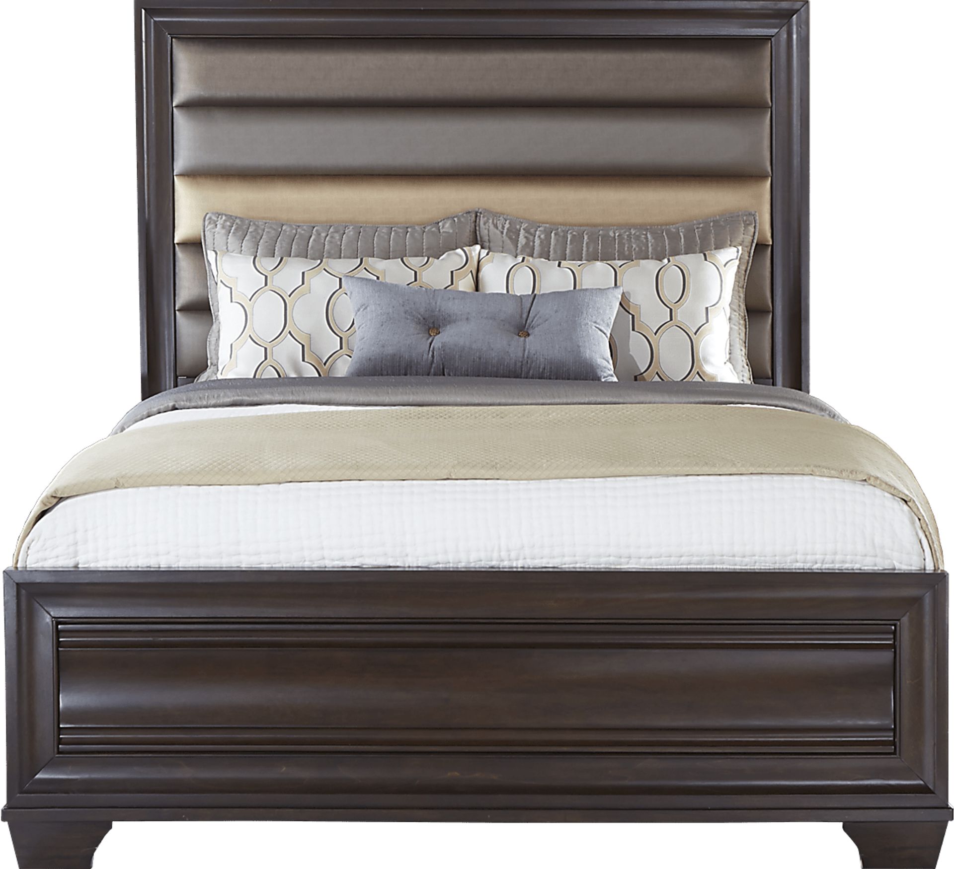 Essonne Chocolate 3 Pc Queen Upholstered Bed - Image 1