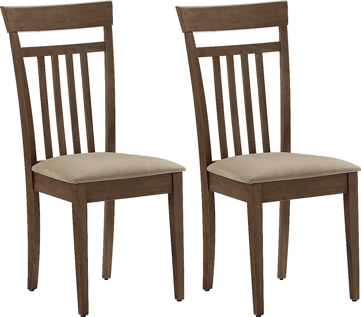 Estacata Brown Polyester Fabric Dining Chair, Set Of 2 Rooms to Go