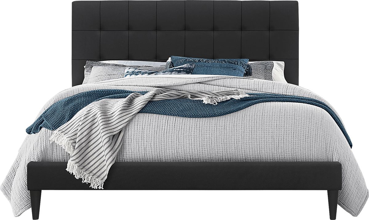 Estaugh Black Black,Colors Polyester Fabric Twin Bed | Rooms to Go