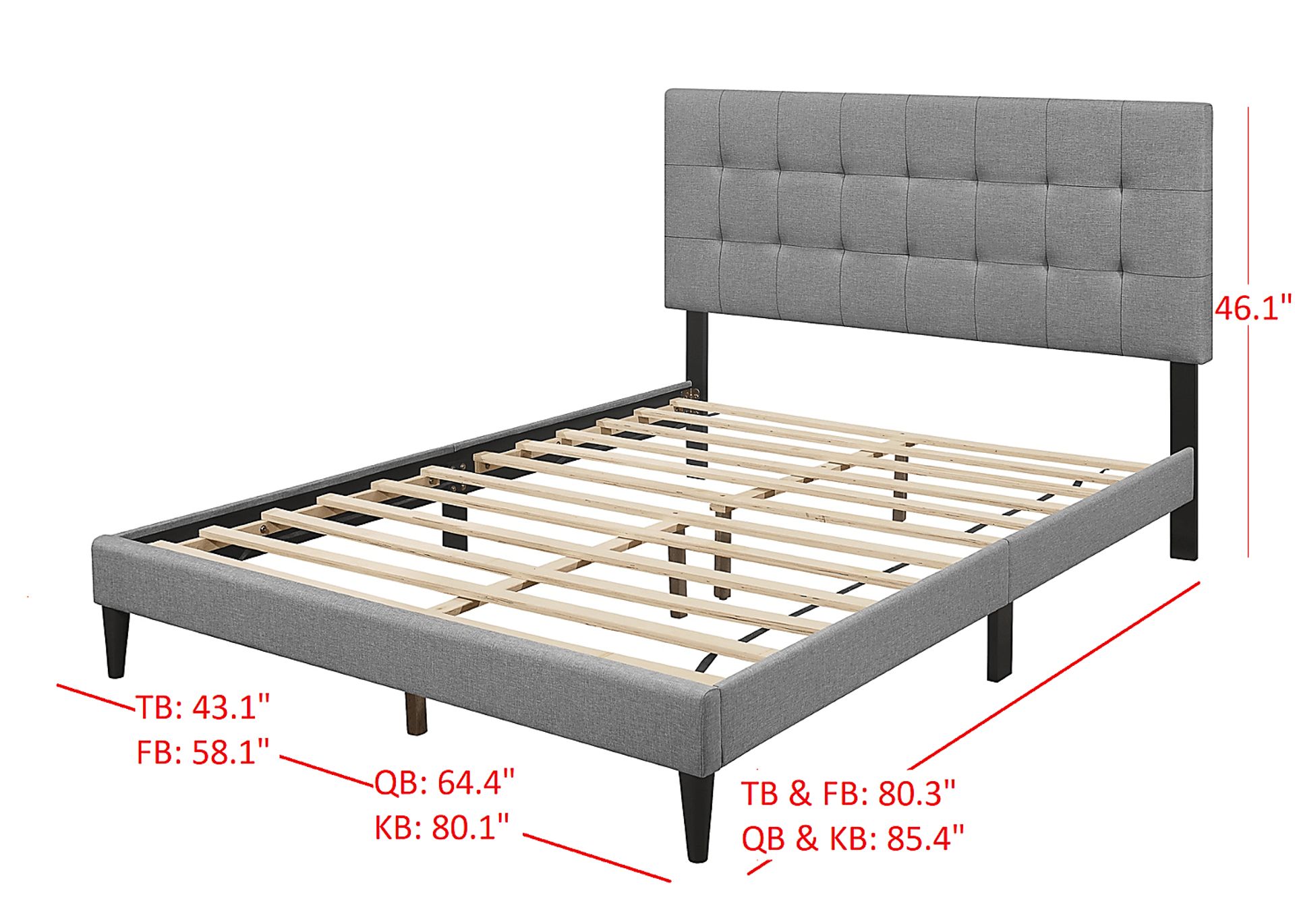 Estaugh Gray Queen Bed - Image 5