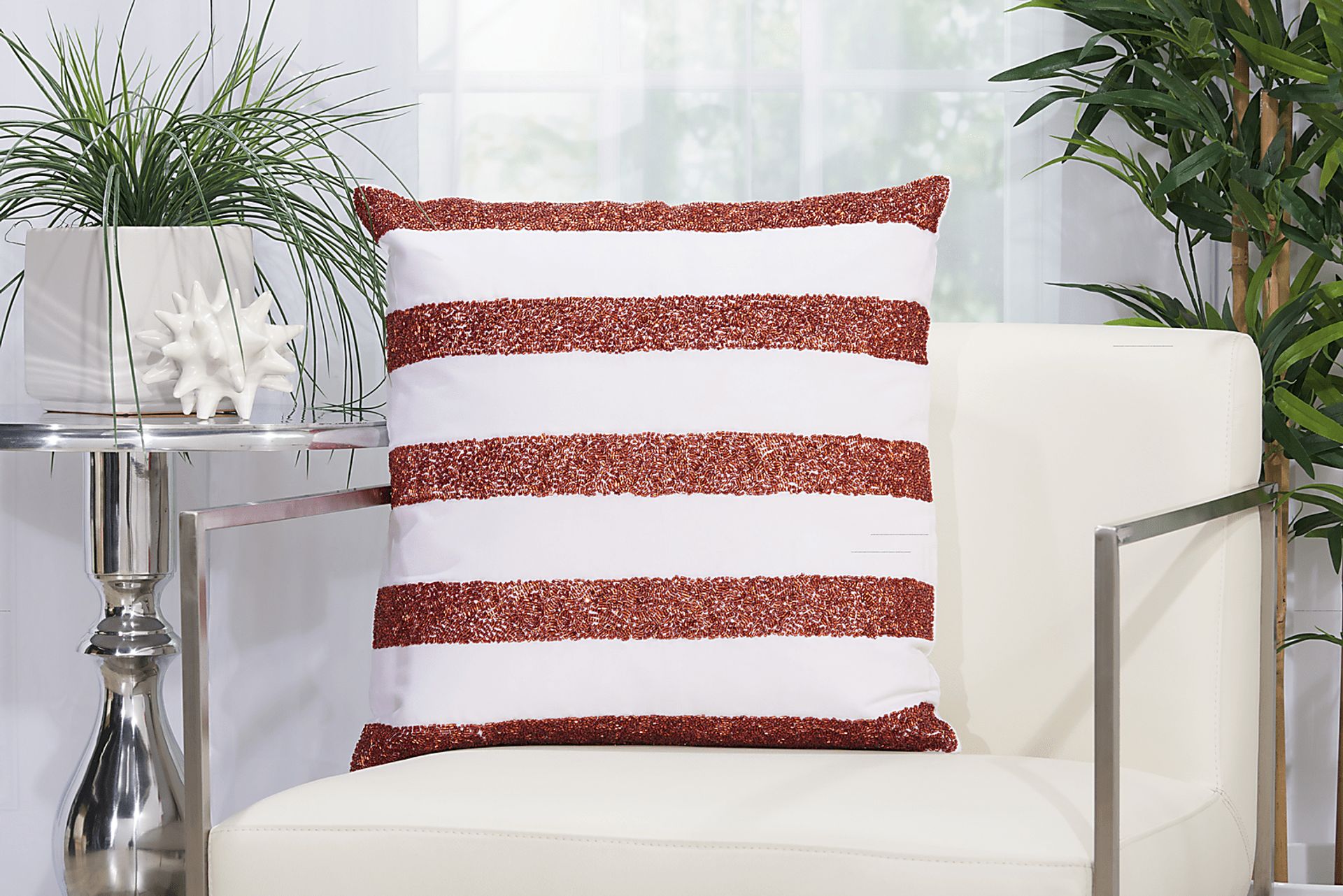 Estelar Red Indoor/Outdoor Accent Pillow - Image 2