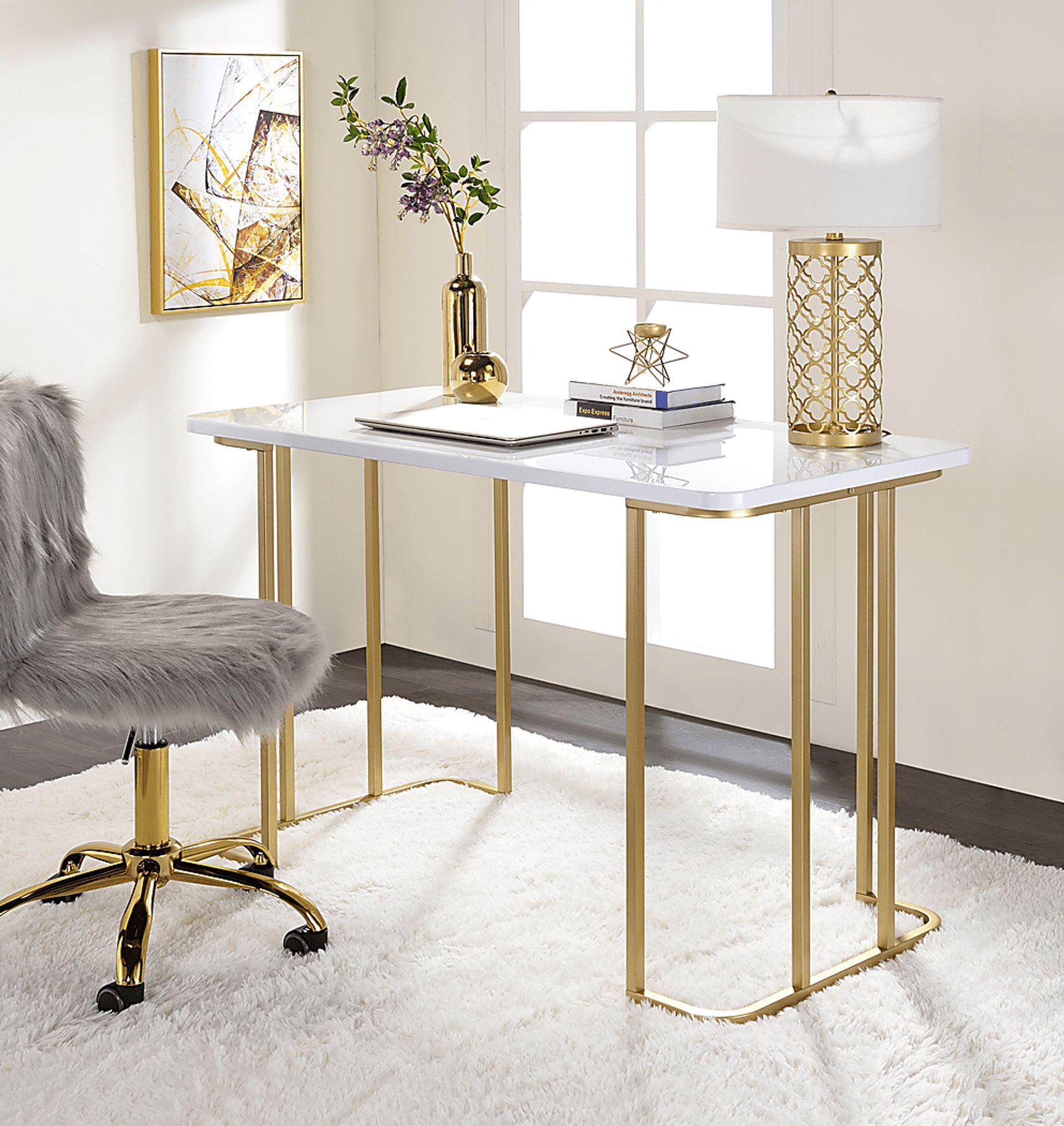 Estille White Desk - Image 4
