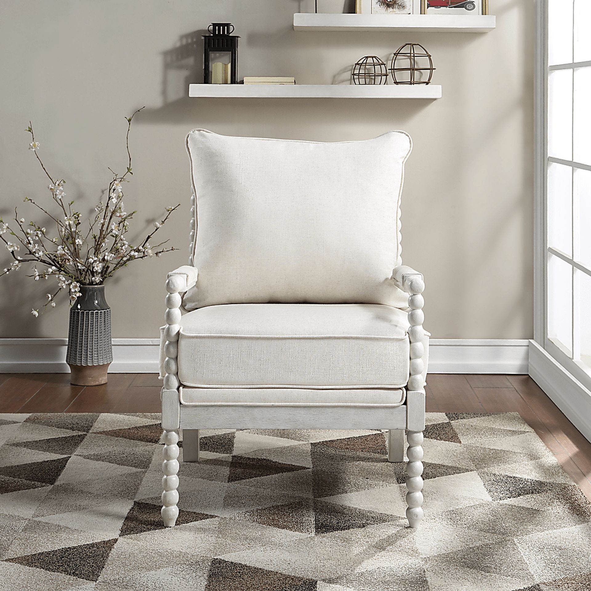 Etchern Cream Accent Chair - Image 3