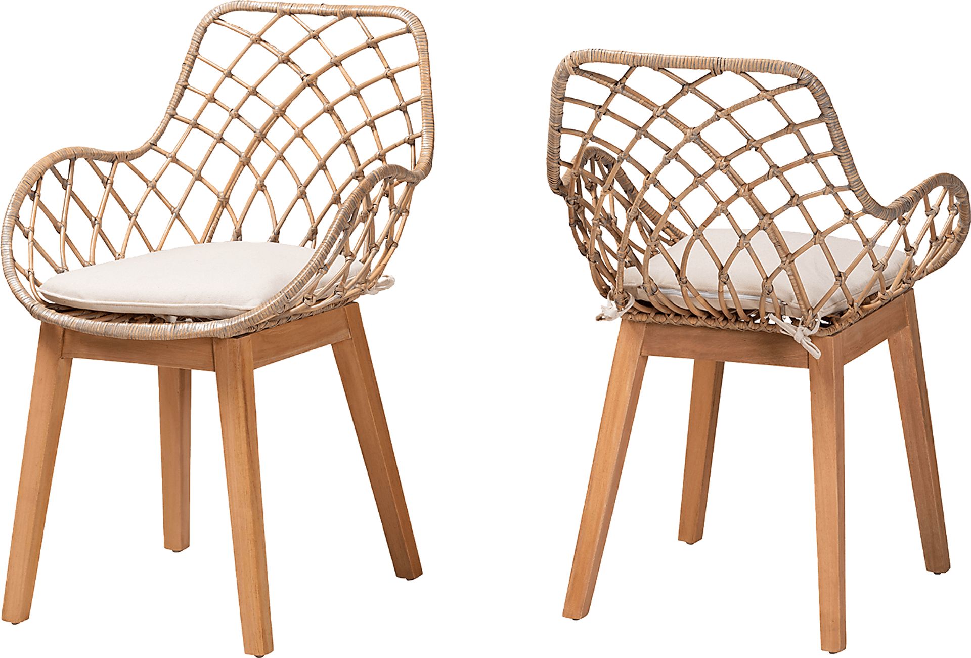 Ethacal Natural Arm Chair, Set of 2 - Image 1