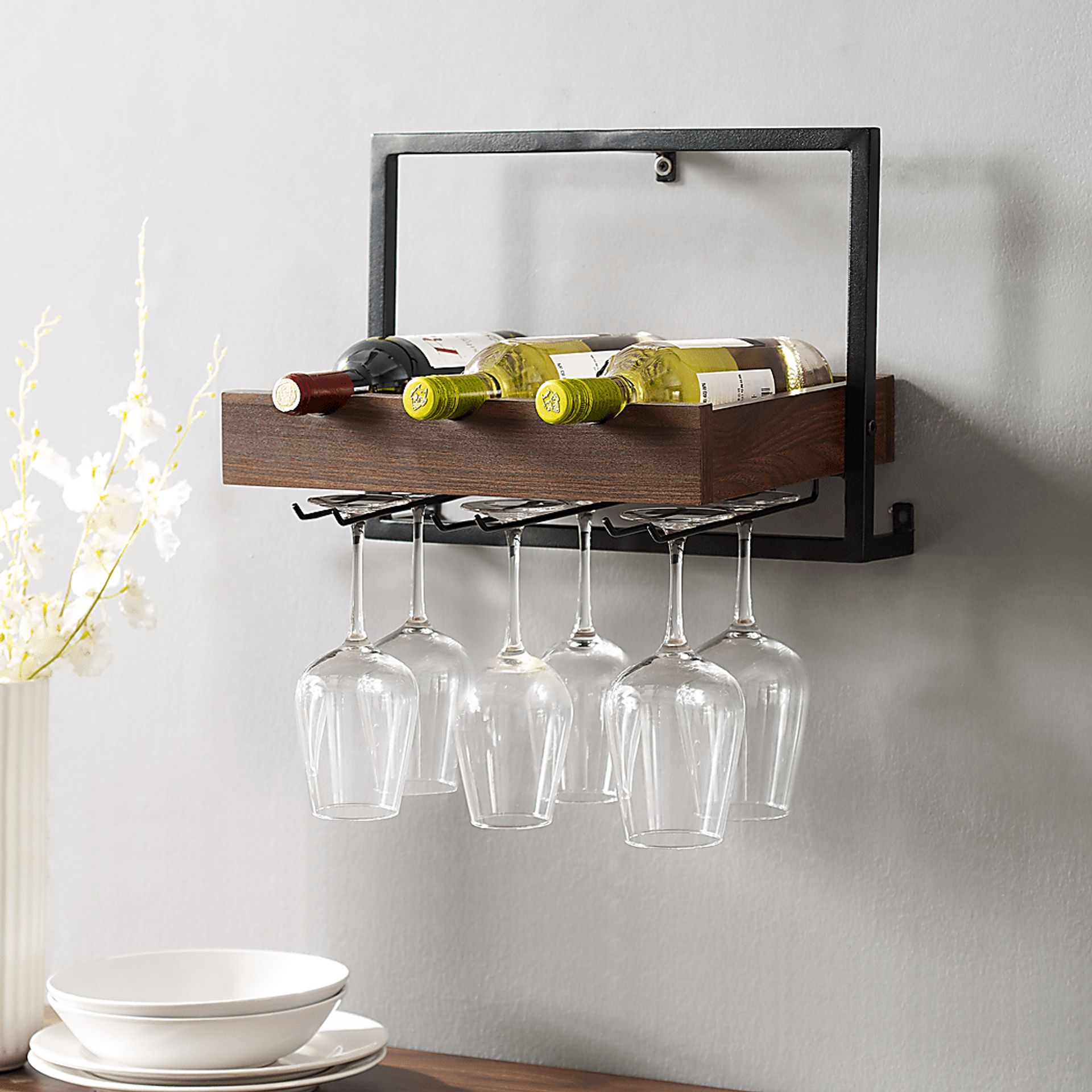 Ethelbert Walnut Wine Rack - Image 7