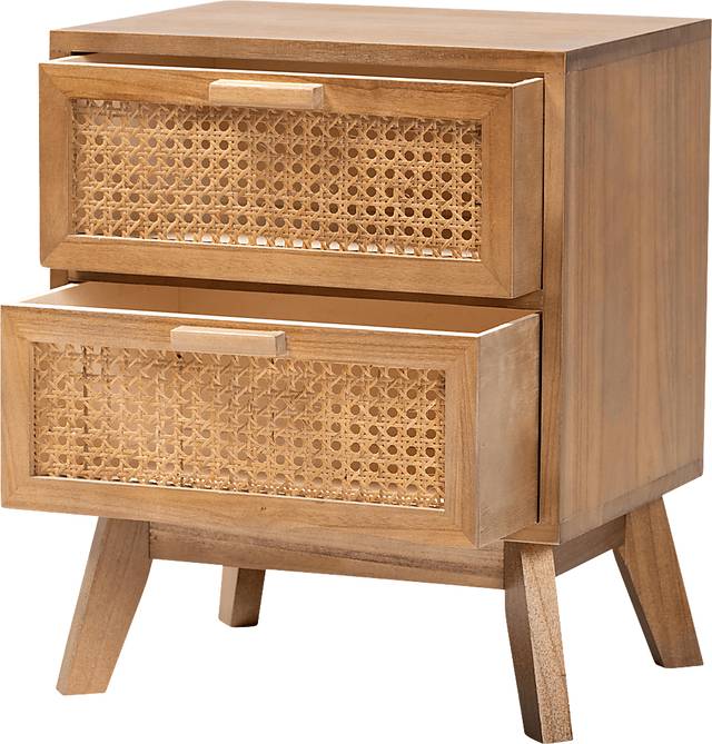 Ethelwyn Brown 2 Drawer Nightstand - Thumbnail - Image 4