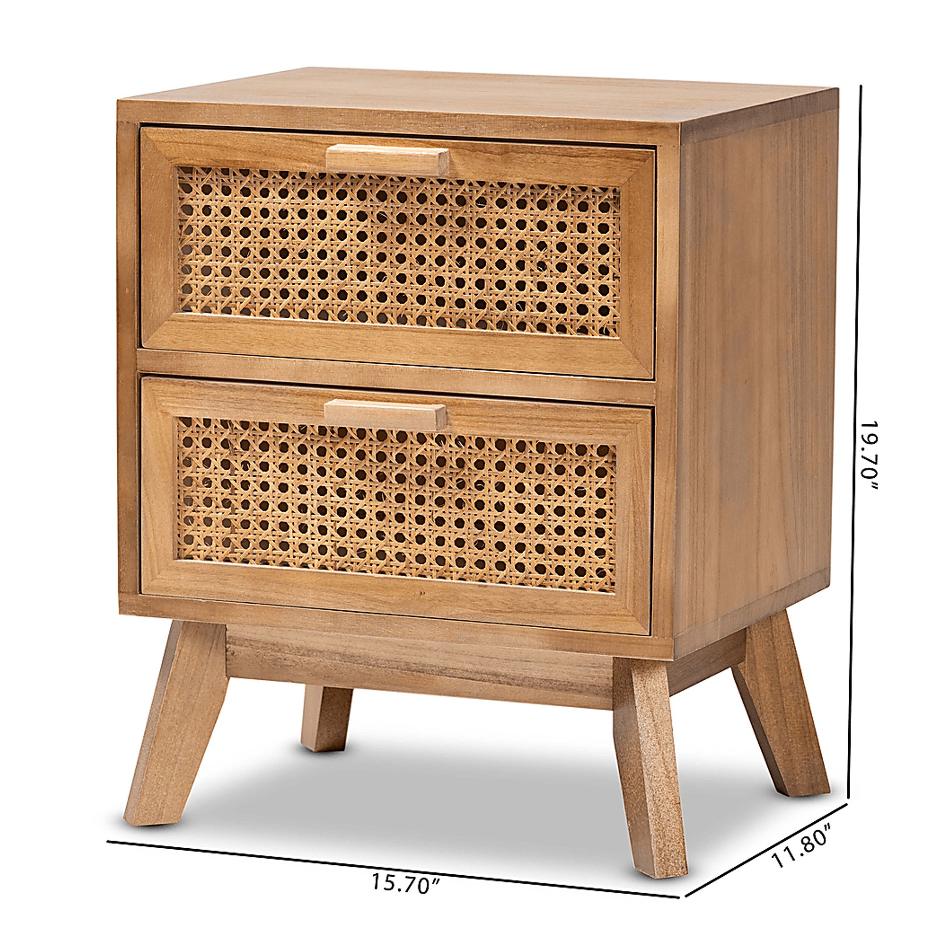 Ethelwyn Brown 2 Drawer Nightstand - Image 10