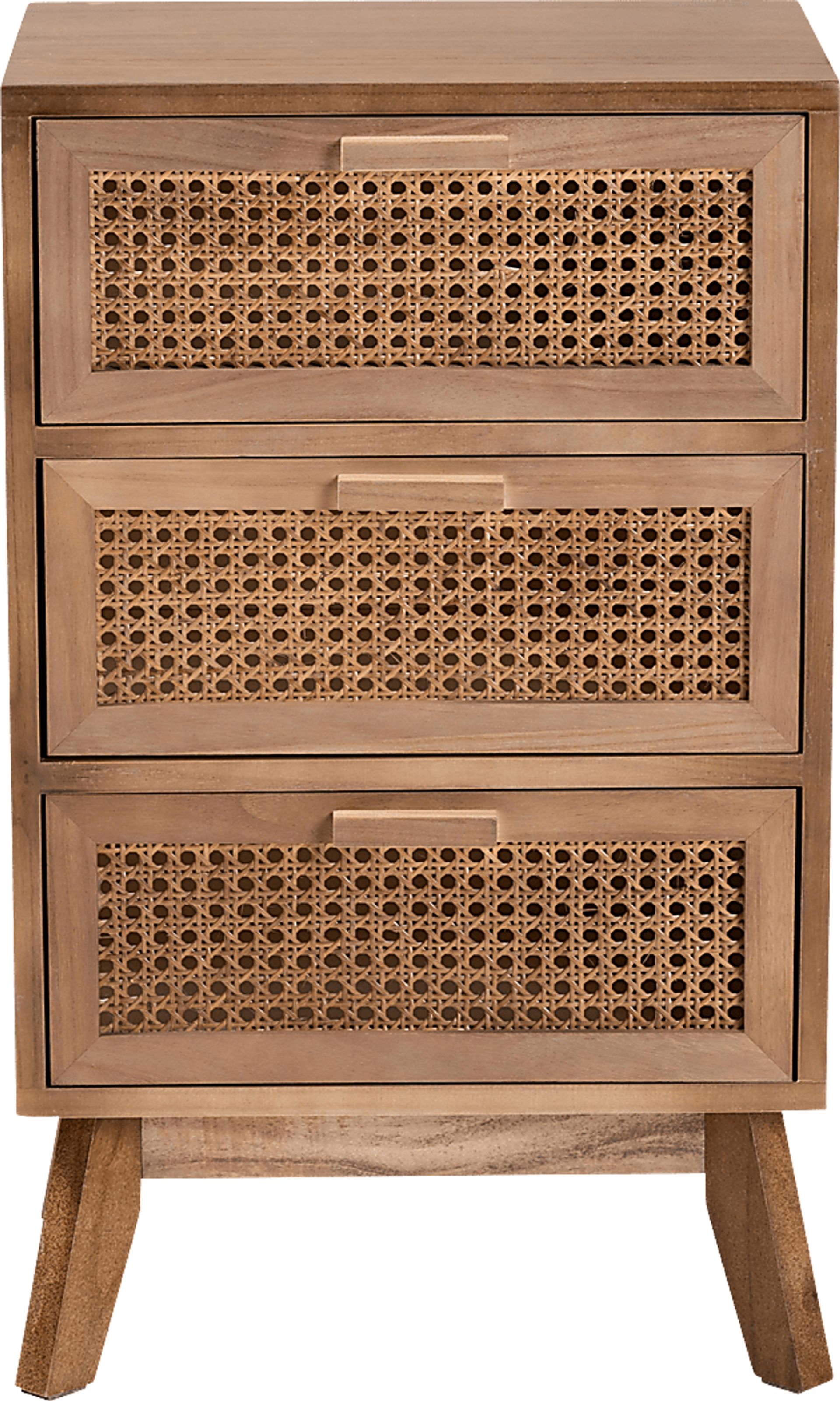 Ethelwyn Brown 3 Drawer Nightstand - Image 5