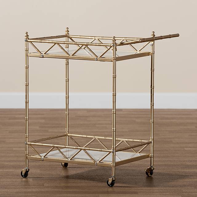 Ethelyn Gold Bar Cart - Thumbnail - Image 2