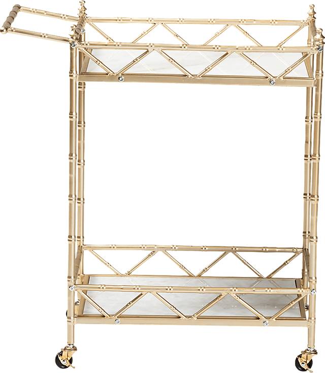 Ethelyn Gold Bar Cart - Thumbnail - Image 4