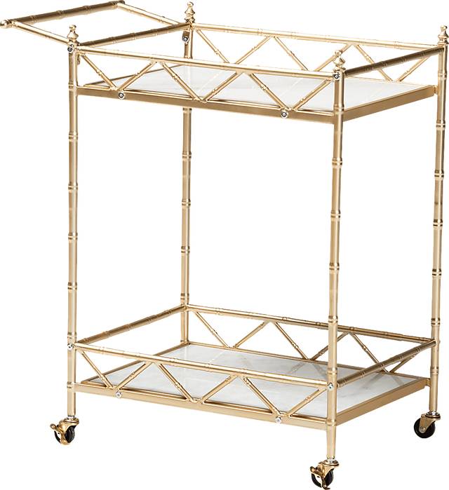 Ethelyn Gold Bar Cart - Thumbnail - Image 1