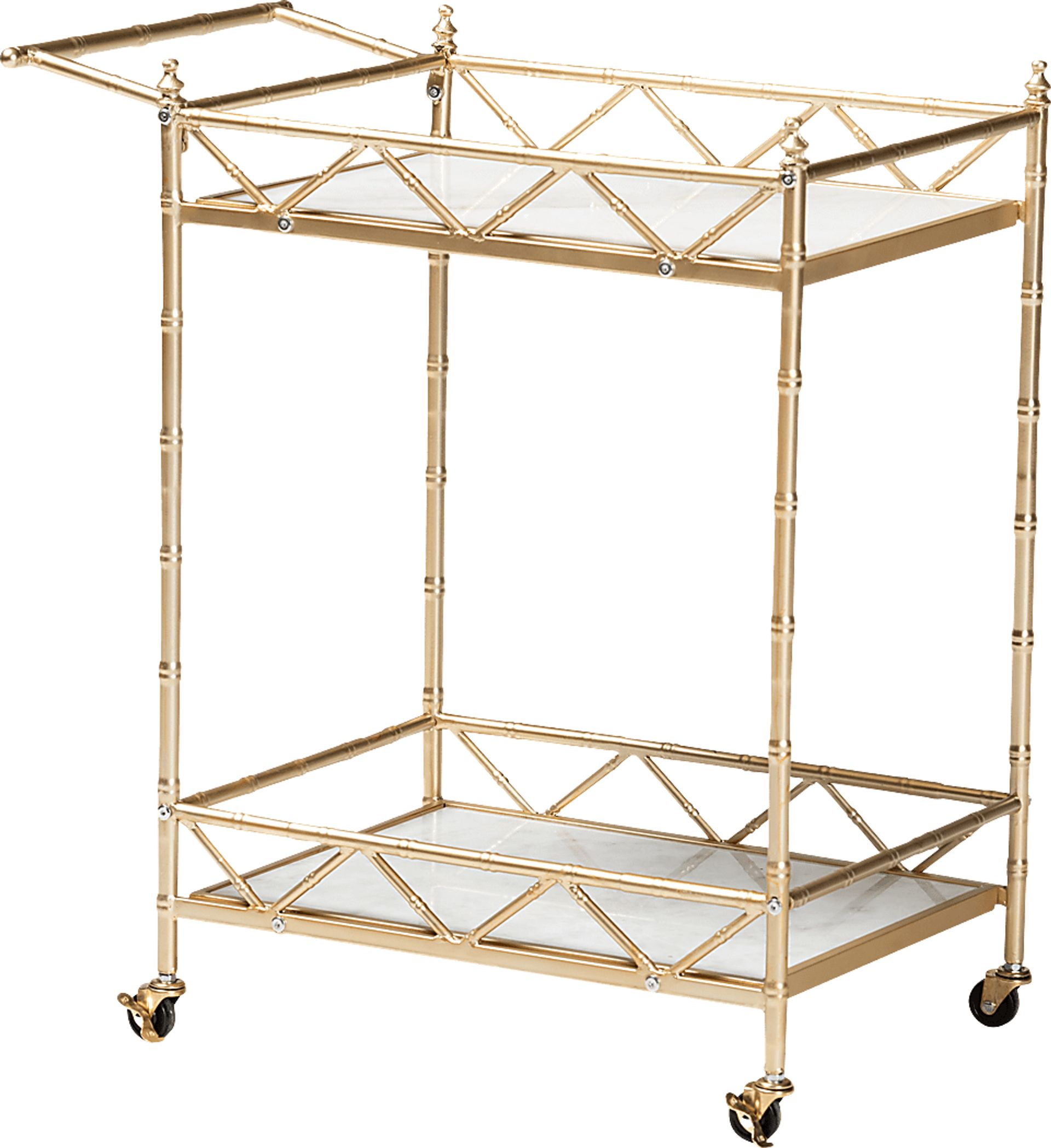 Ethelyn Gold Bar Cart - Image 1