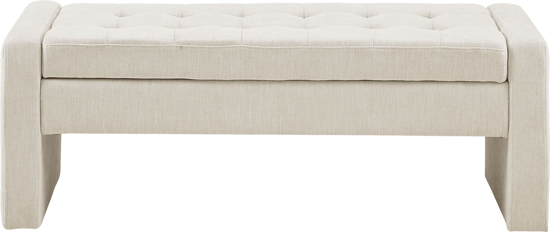 Etton Beige Storage Bench - Image 5