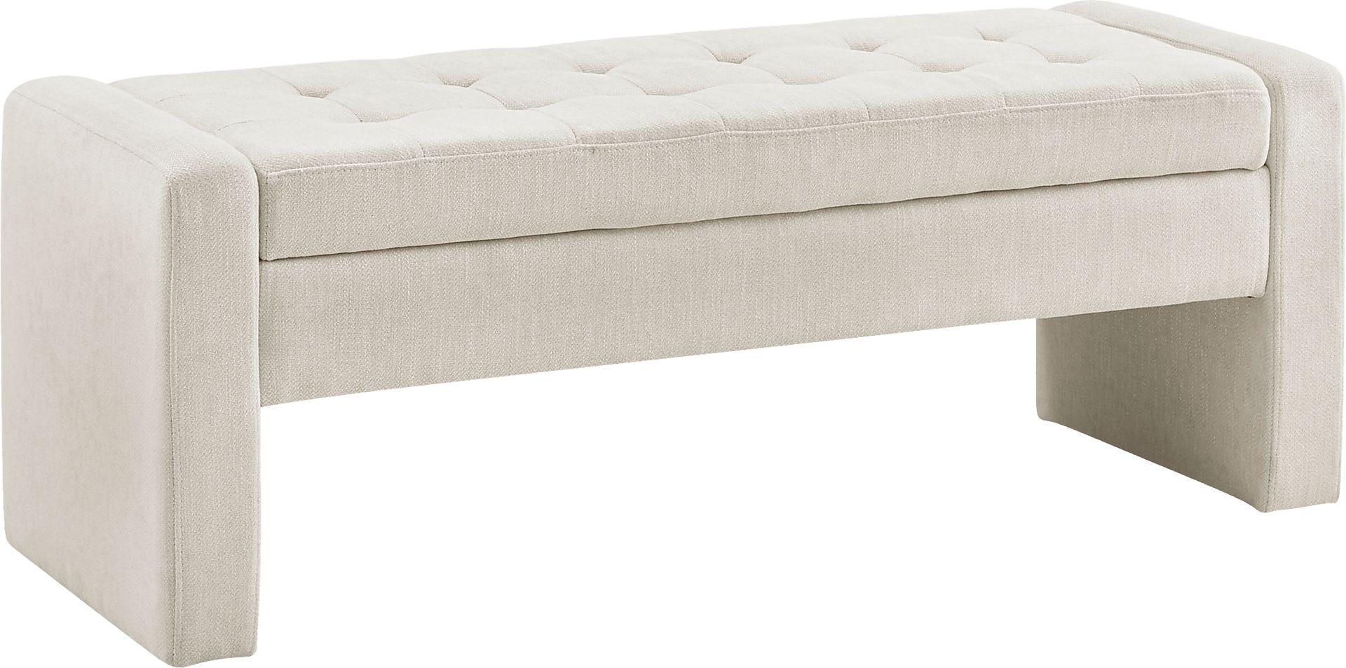 Etton Beige Storage Bench - Image 1