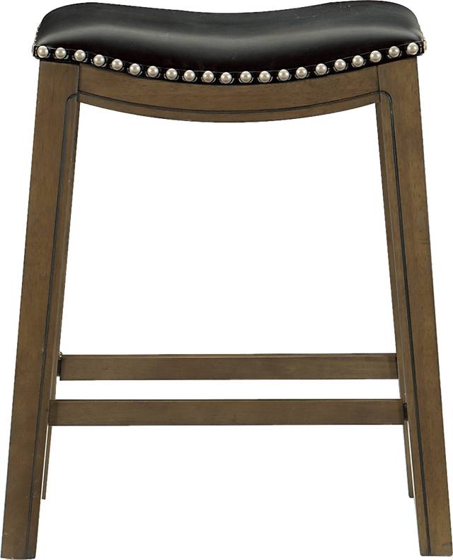 Etton Black Counter Height Stool - Thumbnail - Image 2