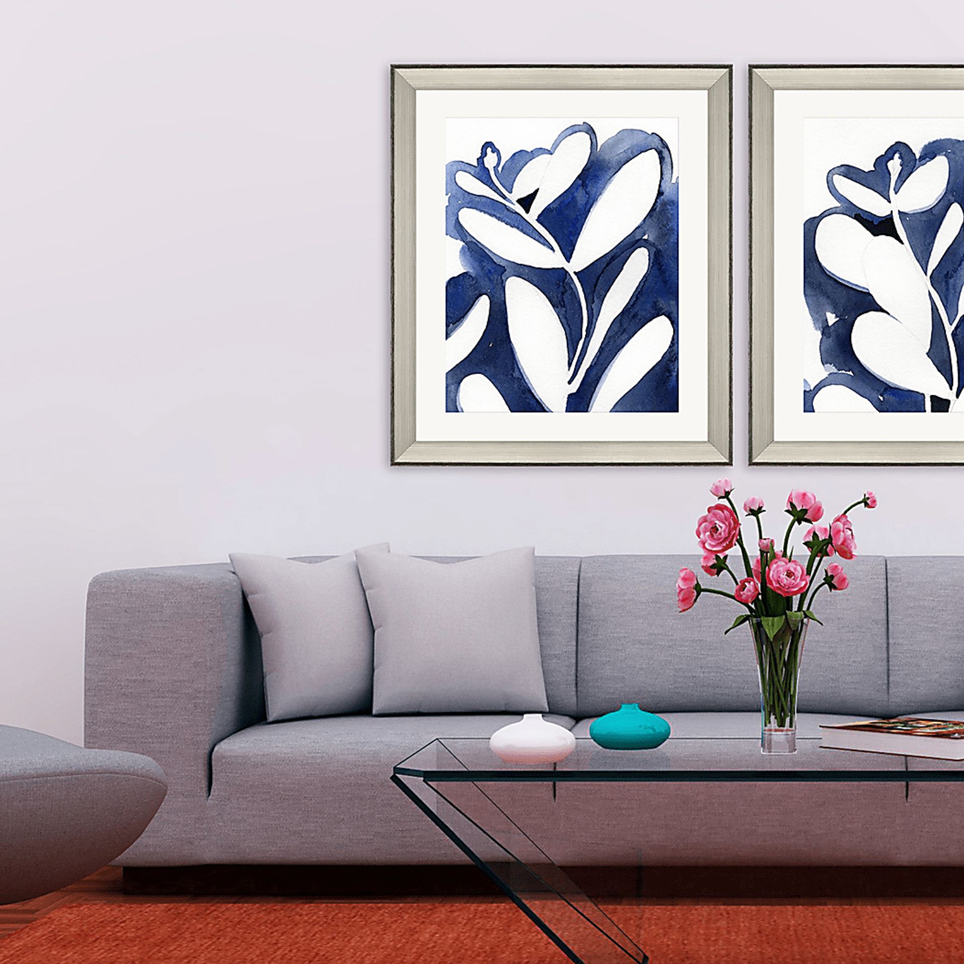 Eucalyptus Blue Framed Artwork - Image 2